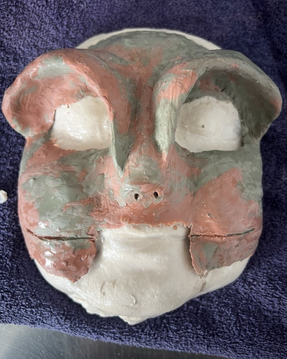 Clay sculpt for the Tiddalik mythical creature prosthetic